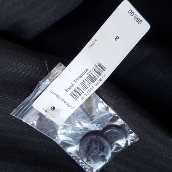 Worthington, black pinstrip blazer, size 8 - Picture 7 of 7